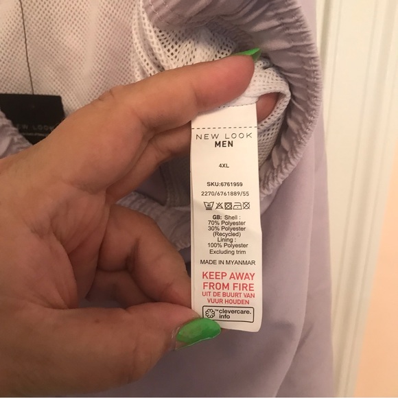 NWT Mens 3XL light purple ASOS/New Look swim trunk - Picture 8 of 8